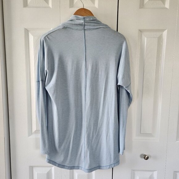 Lucy Enlightening Light Blue Wrap Sweater Cardigan - Picture 2 of 9